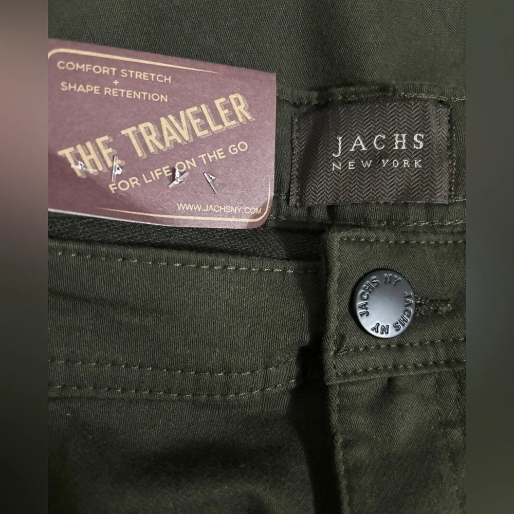 JACHS NY Mid-Rise straight fit the traveler Olive Green Pants